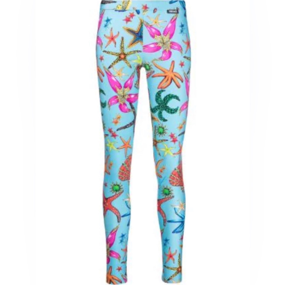 Versace star-fish print leggings